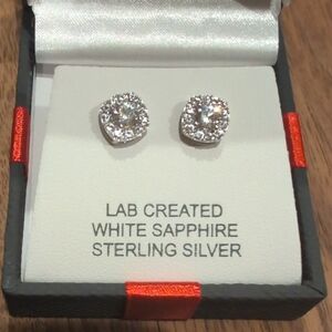 Sterling Silver White Sapphire Earrings - NWT